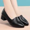 Zapatos de tacón individuales para mujer Zapatos de mamá 2022 nuevos zapatos de primavera y otoño para mujer talla grande suela blanda suave suave comodidad zapatos de cuero