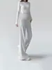 Calça de Maternidade 2026 Novo Verão Fina Seda Gelada Micro Flare Sem Aperto na Barriga Roupa Externa Tamanho Plus Wide Leg Calça Solta