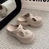 Zapatillas de Eva Gruesas con Estrellas de Moda para Mujer, Verano 2026, Cómodas con Tacto Suave, Sandalias Versátiles de Punta Cerrada