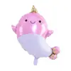 Globo de aluminio para decoración de fiesta de cumpleaños de acuario, ballena, pez payaso, tiburón, delfín, pulpo y pez payaso