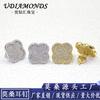 UDIAMONDS comércio exterior transfronteiriço Europa e Estados Unidos brincos de trevo de quatro folhas criativos mais vendidos moissanite incrustada com brincos de moda de prata 925