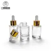 En Stock Botella Cilíndrica de Vidrio con Gotero de Fondo Grueso de 20 ml, Botella para Aceite Esencial de 20 ml, Material de Empaque para Botella Dispensadora de Líquido para Sérum