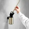 Escova de vaso sanitário sem cantos mortos doméstica montada na parede vaso sanitário agachado limpeza cabo longo silicone limpeza de vaso sanitário artefato de hotel
