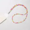 Zhuiwei Nueva Cadena Cruzada de Acrílico de Colores con Cuentas para Funda de Teléfono Móvil Cadena de Correa Anti-Caída y Anti-Hombro Único para Mujeres