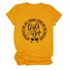 Aparentemente Somos Chicas Amazon Wish Sitio Independiente Camiseta Casual Versátil para Mujer Cuello Redondo Manga Corta