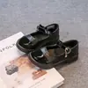 Zapatos de Princesa Negros de Cuero para Niñas 2026 Nuevos Zapatos de Primavera Suela Suave Zapatos Mary Jane con Bloques de Color Blanco y Negro para Niños