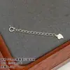 Pingente de Corrente Ajustável em Formato de Coração Gota D'água Prata S925 Banhado a Ouro Acabamento Pérola Acessórios de Pulseira Simples DIY Feito à Mão