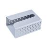 Caja de papel higiénico de cocina, de plástico, sin perforaciones, para colgar en la pared, cuadrada, gris y blanca, moderna y sencilla.