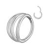 Estilo Nuevo Europeo y Americano Acero Inoxidable 316 Anillo de Nariz Dividido de Tres Capas Anillo de Cartílago Arete Aro para la Nariz Joyería para Piercing Anillo Cerrado