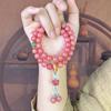 Pulseira Peach Quatro Estações Primavera Bodhi Som de Chacoalho Explosões com Contas Bodhi de Círculo Duplo Contas Pulseira de Brincar Atacado