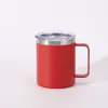 Caneca de Alça Amazon 12oz Aço Inoxidável 304 Copo com Isolamento a Vácuo Tampa Transparente Copo de Água para Escritório Atacado