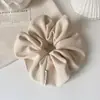 Goma para el pelo tipo scrunchie de estilo coreano, a cuadros simples y de color liso, elegante y versátil para mujeres, adecuada para coletas bajas y peinados de moño, accesorio para el cabello para mujer