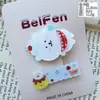 Dos Paquetes de Lindos Pasadores de Oso de Dibujos Animados Autocríticos, Pinzas de Pato Dulces para Estudiantes, Accesorios para el Cabello con Pinza de Corazón Femenino de Acrílico para Flecos