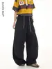 Estilo Urbano Montaña Exterior Casual Pantalones de Pierna Ancha Largo hasta el Suelo Hombre Marca de Tendencia Americana Versátiles Pantalones Cargo Paracaídas para Hombre