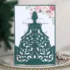 Boda Transfronteriza Invitación Hermosa Chica Sobre de Invitación Corte de Boda Sobre de Invitación de Boda Compromiso Tarjeta de Felicitación Láser Longgang Punto