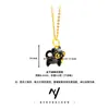 Estilo Joyería de Oro Arena Dorada Esmalte Serie Gato Negro Misterioso Pulsera de Cuentas de la Fortuna Accesorios para Collar Colgante de Gato de Alta Gama