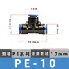 Conector PE4 PE8 PE10 T-type tee PE16 plugue rápido