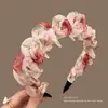Diadema Negra Ondulada de Malla con Perlas para Mujer, Adecuada para el Uso Diario, Diadema de Corona Alta que No Aplasta el Cabello, Accesorio para el Cabello