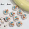Perlas de Comida con Agujero Pasante de Acrílico Estampado de Dibujos Animados Perlas Sueltas Accesorios DIY Hechos a Mano Cadena para Teléfono Móvil Colgante Material de Joyería