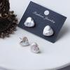 Pendientes de Corazón de Perla de Agua Dulce Natural Estilo Barroco de Nicho Plata de Ley S92 Venta al por mayor en stock de fábrica