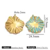 Colgante DIY de Gota de Aceite de Flor Irregular Moda Transfronteriza Europea y Americana Accesorios de Colgante de Collar para Mujer Oro de 18K Venta al por Mayor