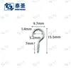 Gancho para lámpara galvanizado de acero al carbono al por mayor, tornillo autorroscante de ojo abierto, accesorios de gancho de signo de interrogación blanco, gancho de hierro 2 # 3 #