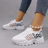 Zapatos Deportivos Casuales para Mujer de Talla Grande Transfronterizos Nuevos de Punta Redonda con Cordones Planos Zapatos de Malla Cómodos Tallas 35-43