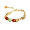 Pulsera de Jade Natural Birmano Grado A Aiyu Estilo Étnico Venta al por Mayor de Fábrica Dropshipping S4040902