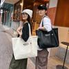 Bolso de hombro para hombre, de marca de moda, de gran capacidad, estilo japonés, sencillo, de cuero para mujer, bolso de mano de moda para estudiantes.