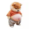 Pegatina Anticolisión con Forma de Barriga de Shiba Inu Estilo Japonés, Asa 3D, Almohadilla Silenciosa, Tope de Puerta, Juguete de Apretar para Aliviar el Estrés, Gadget Anticolisión de Silicona