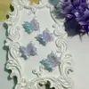 Grampo de Cabelo Borboleta Espinhosa Luminosa Color-Blocking Corrente para Celular Chaveiro Materiais Artesanais Acessórios de Joias DIY Atacado
