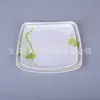 Vajilla de melamina imitación porcelana plato de plástico impresión blanca plato cuadrado calcomanías plato de ángulo cuadrado fábrica directa comercio exterior