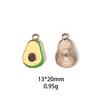 Colgantes Serie Frutas de Verano Fresa Manzana Plátano Accesorios de Joyería DIY de Aleación Colgante de Llavero Transfronterizo
