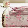 Modelo Nuevo 2026 Sábana de Hilo Puff con Borde Floral, Amigable con la Piel y Suave, Juego de Ropa de Cama para el Hogar de Tres Piezas: Sábana, Sábana ajustable y Funda de edredón