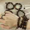 Joyería Retro de Granos de Café Literarios, Pulseras de Cuentas Nuevas e Interesantes, Pulseras para Niñas, Amigas, Parejas, Pulseras Trenzadas