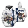 Terno de Moda Europeu e Americano Transfronteiriço Exportação Inverno 3D Novo Série de Futebol NFL Blusão Estampado Moletom Esportivo
