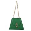 Bolsa Pequena Quadrada Trapezoidal Feminina Verão Cor Sólida Nicho Versátil Transversal 2023 Nova Moda Trava Corrente Bolsa Feminina
