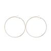 Pendientes de Aro Clásicos Básicos Combinables de Plata S925 Pendientes de Círculo Simple Europeo Americano Exagerado 327