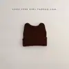 Chapéu infantil estilo coreano primavera e outono inverno fofo super fofo bebê tricô lã proteção de orelha pullover quente