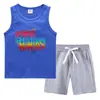 Conjunto Esportivo Casual de Verão para Crianças 2026 - Colete e Shorts Camada Base Manga Longa Fina Peça Única para Crianças Pequenas