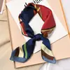 Pañuelo cuadrado pequeño de 70x70cm pañuelo de seda para mujer Primavera Otoño Invierno combinación con camisa decoración profesional pañuelo protector del cuello pañuelo fino