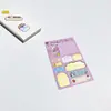 Venta Directa de Fábrica Ecológico Sin Plástico Colorido Papel de Escritura Etiqueta Cuaderno Grande Extraíble Dibujos Animados Lindas Pegatinas