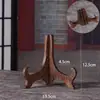 Suporte de Bolo de Chá em Madeira Maciça, Suporte Vintage de Bolo de Chá em Madeira de Asa de Frango, Suporte de Prato de Cerâmica Branca para Bolo de Chá, Suporte de Exibição, Acessórios de Suporte de Folhas de Chá