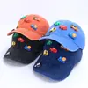 Boné de beisebol infantil de algodão lavado retrô estilo coreano, boné com aba infantil masculino transfronteiriço com tema de desenhos animados Carros, atacado