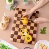 Tabla de cortar de mosaico para cocina en stock con rejilla para comida de bebé y frutas, Tabla de cortar de madera para uso doméstico, Tabla de cortar creativa de madera maciza