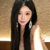 Pendientes de botón de malla metálica con perlas y borlas retro francesas para mujer, personalidad exagerada europea americana, temperamento nicho, pendientes para mujer, joyería para orejas