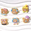 Llavero de Resina con Cabeza de Oso de Moda Accesorios Hechos a Mano DIY Colgantes para Bolsos Bolsa de Estudiante Adornos Colgantes Lindos
