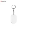 Venta Caliente Transfronteriza Lámina de Aluminio Transferencia de Calor Llavero Metálico de Aluminio en Blanco Llavero de Aluminio para Sublimación Doble Cara DIY