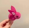 Outono e inverno novas orelhas de coelho bonito pelúcia corda de cabelo estéreo coelho hairpin desenhos animados crianças elástico corda cabeça atacado
