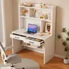 Accesorios: Escritorio de Madera Maciza, Estantería de Madera Maciza, Escritorio Integrado, Estantería Combinada, Escritorio de Estudio Multifuncional para Estudiantes de Secundaria, Eléctrico